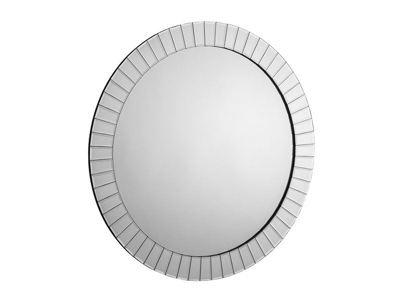 Sonata Large Round Wall Mirror Bevelled Glass