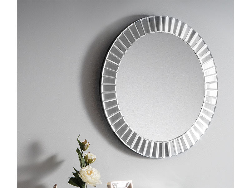 Sonata Round Wall Mirror Bevelled Glass