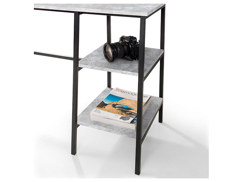 Sienna Concrete Desk Black