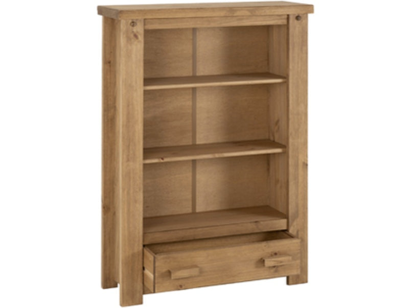 Tortilla 1 Drawer Bookcase Distressed Waxed Pine