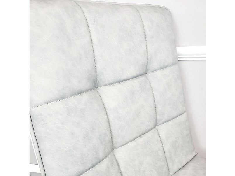 Tara Faux Leather Dining Chair with plain Back & Stitch Detail