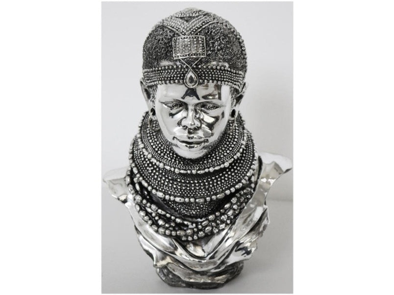 14" Tribal Lady Bust With Headband