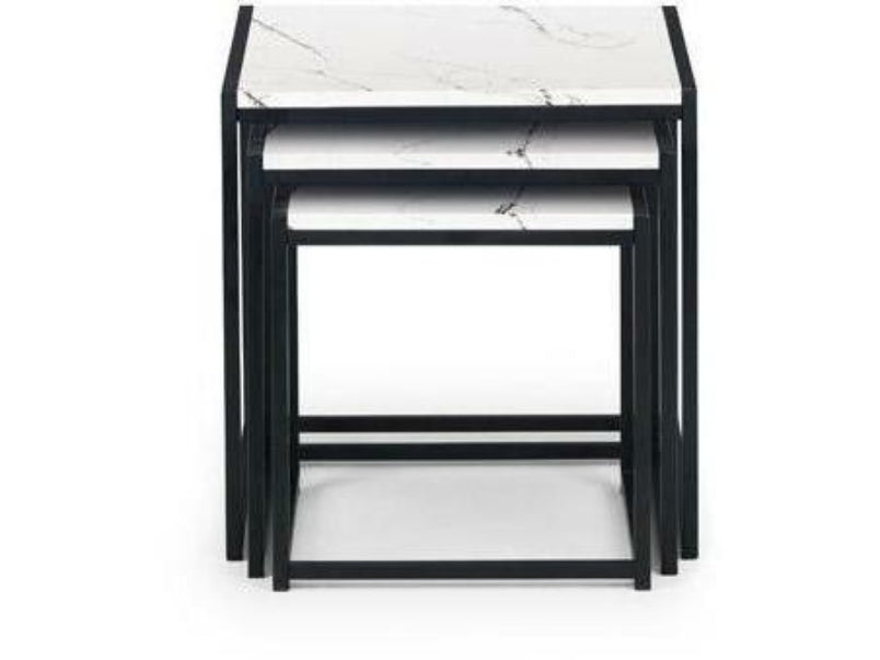 Tribeca Nest Of 3 Tables White Marble