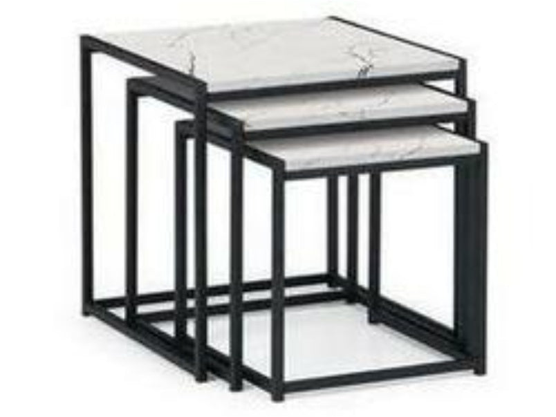 Tribeca Nest Of 3 Tables White Marble