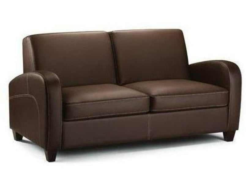 Vivo Fold Out Sofa Bed Chestnut Faux Leather