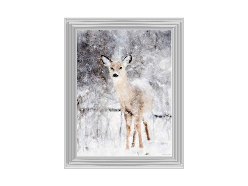 Deer in Winter Forest