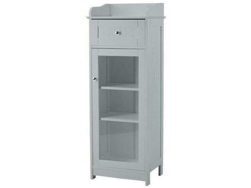 Alaska Wood Glass Cabinet Grey