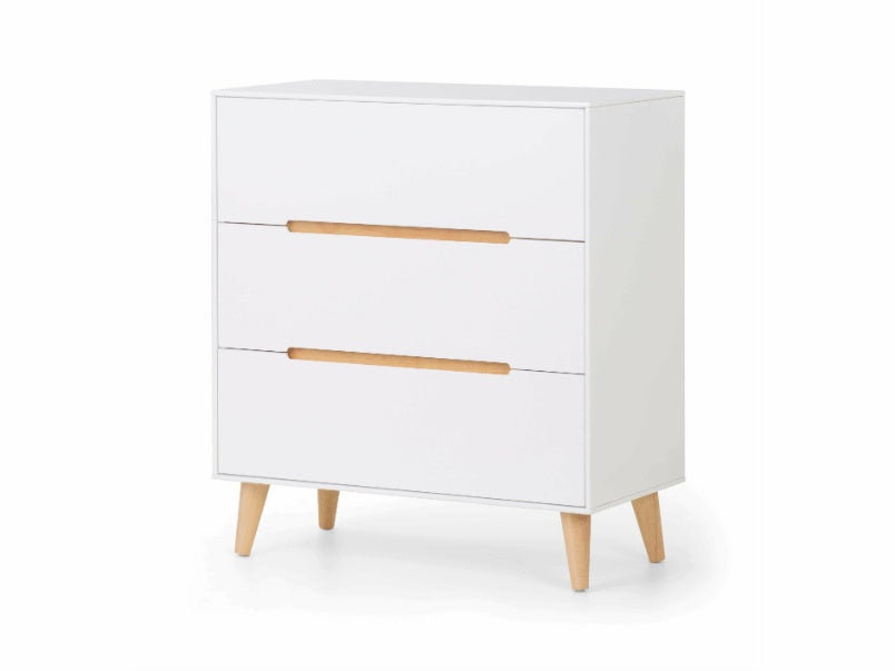 Alicia 3 Drawer Chest White
