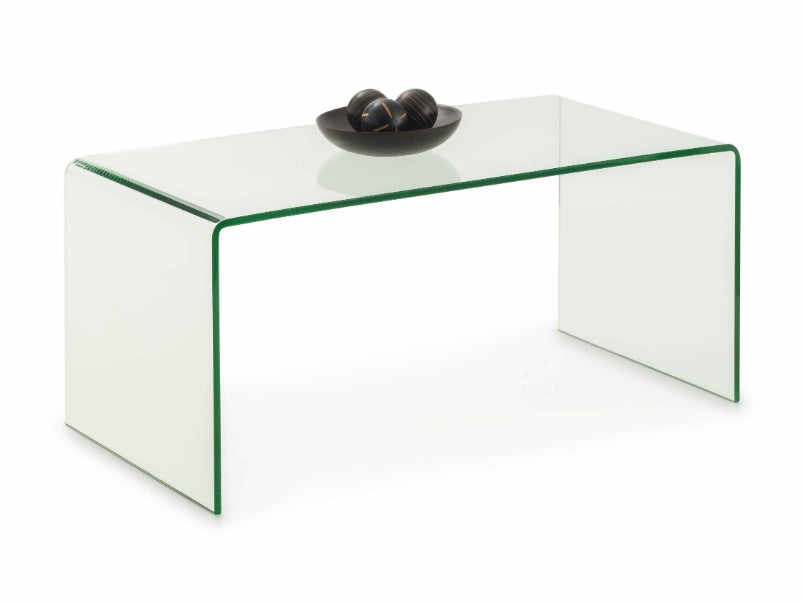Amalfi Bent Glass Coffee Table Clear