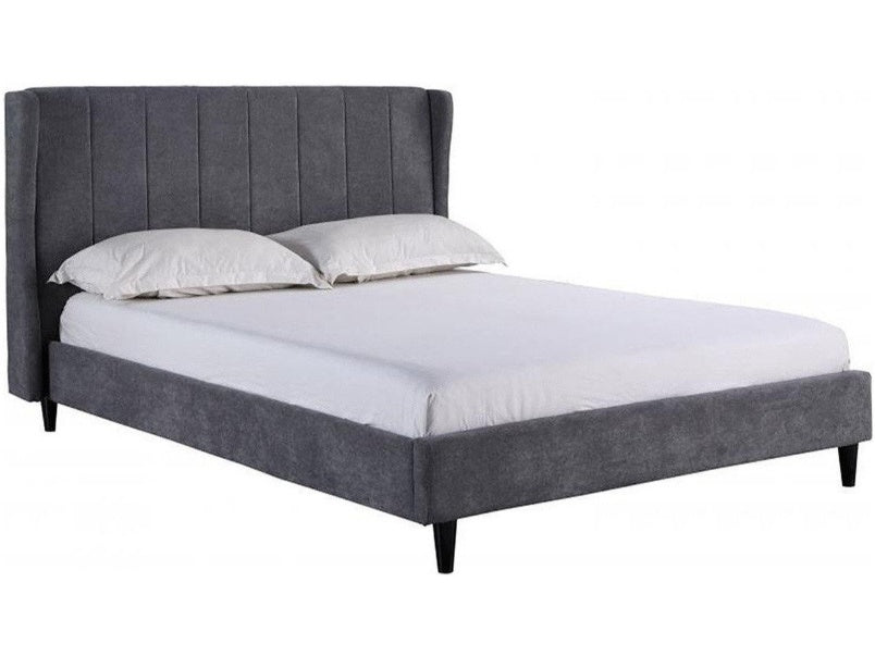 Amelia 5ft Bed in Dark Grey Fabric