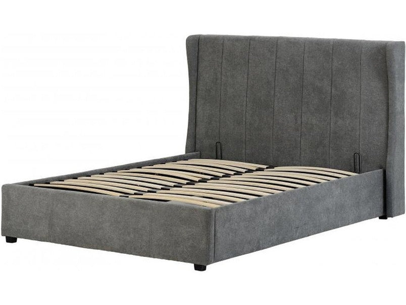 Amelia Plus 4-6ft Storage Bed in Dark Grey Fabric
