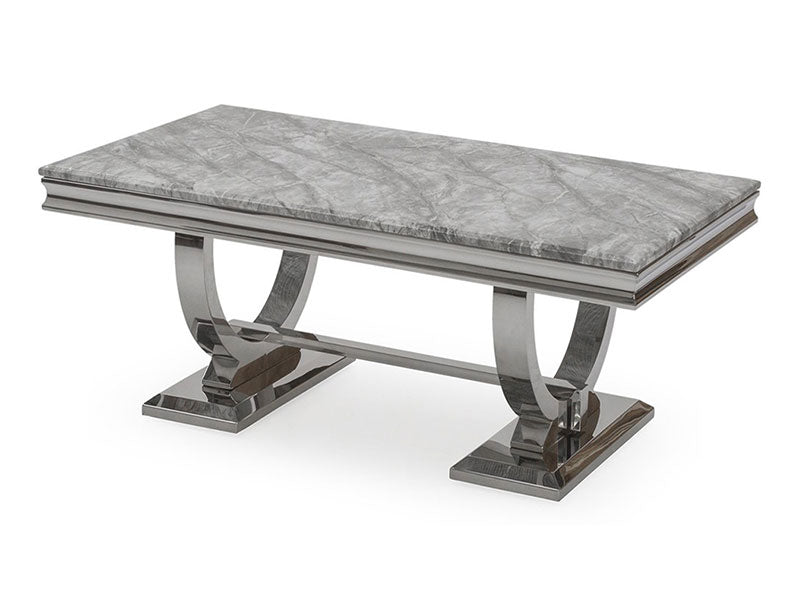 Lennox Marble & Glass Dining Table