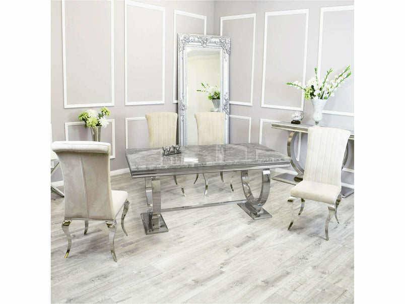 2m Lennox Dining Set with Luxe Chairs