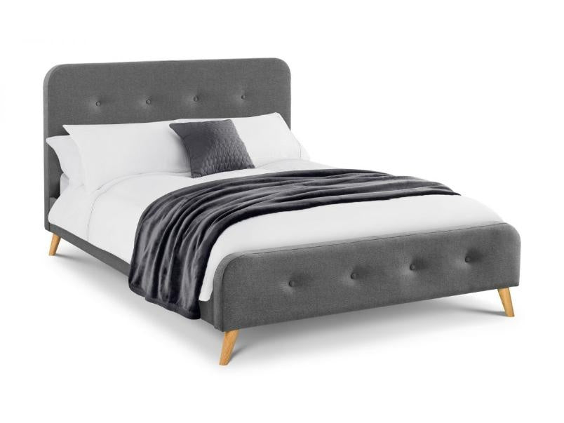 Astrid Curved Retro Fabric Bed