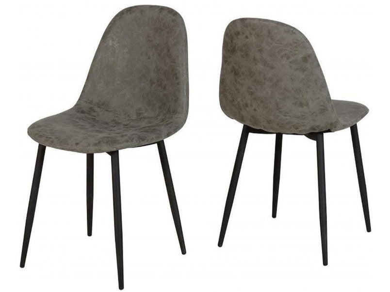 Athens Grey Faux Leather Dining Chair