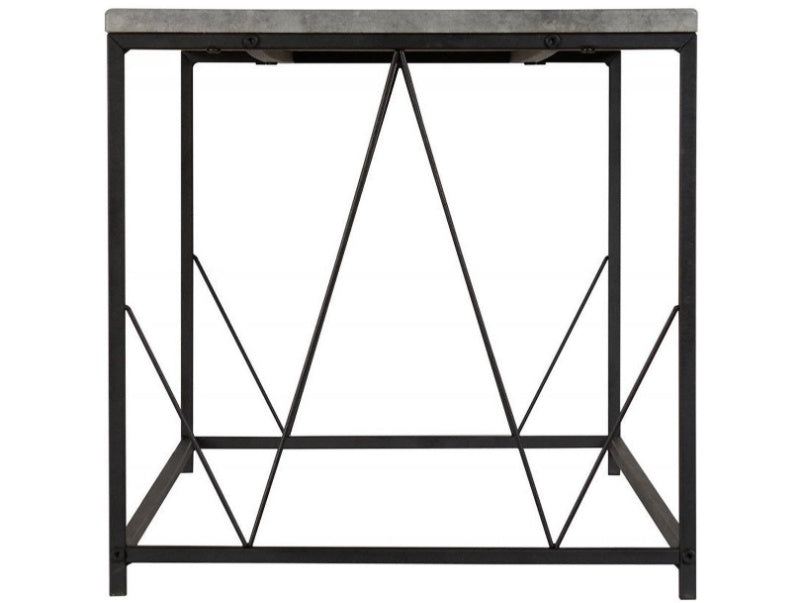 Athens Rectangular Coffee Table in Concrete Effect Black