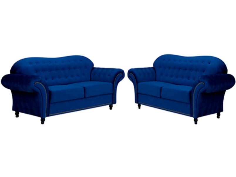 Metro 3+2 Plush Velvet Sofa Set