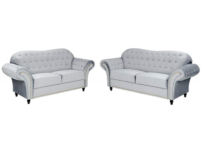 Metro 3+2 Plush Velvet Sofa Set