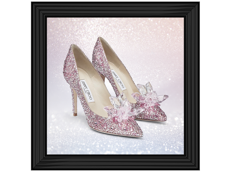 Pink sparkly high heels