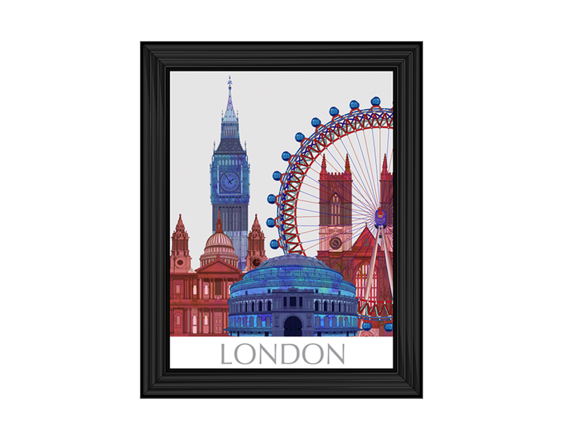 London Landmarks , Red Blue