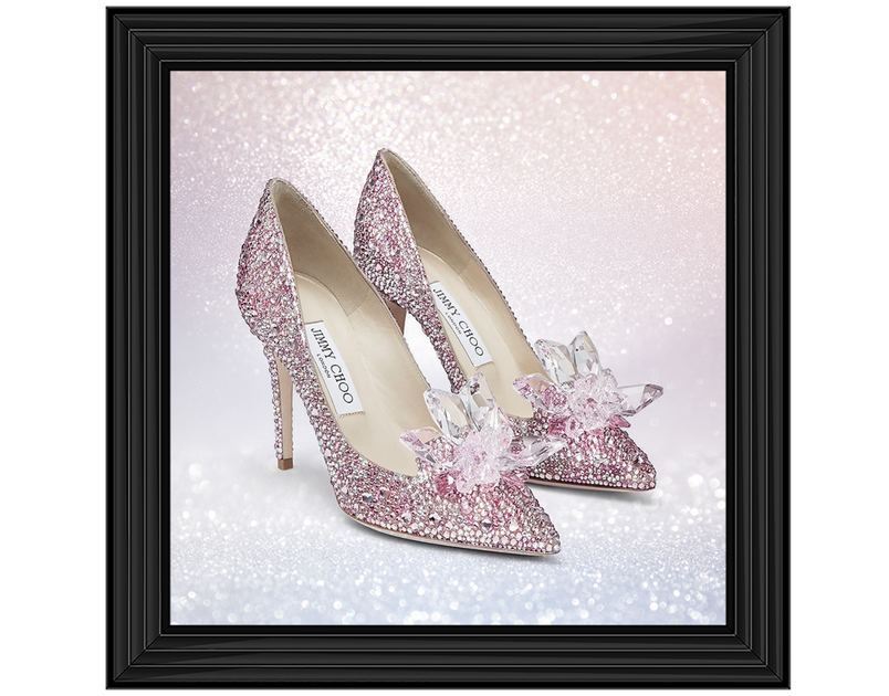 Pink sparkly high heels