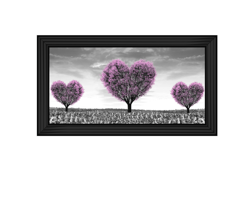 Pink heart trees