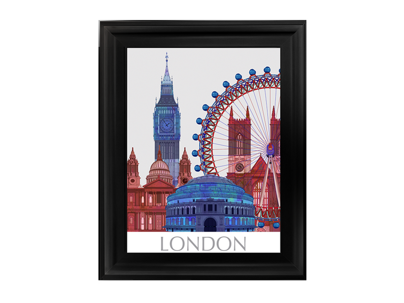 London Landmarks , Red Blue