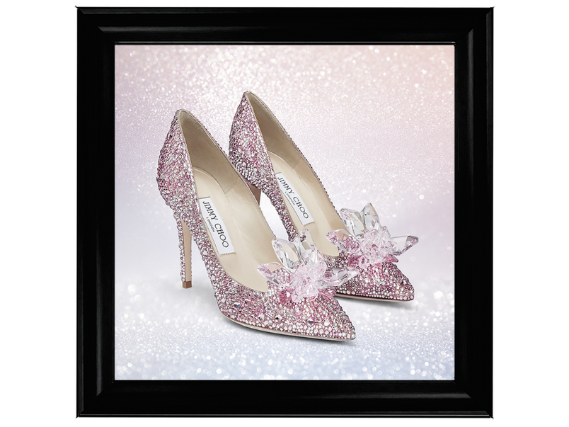 Pink sparkly high heels