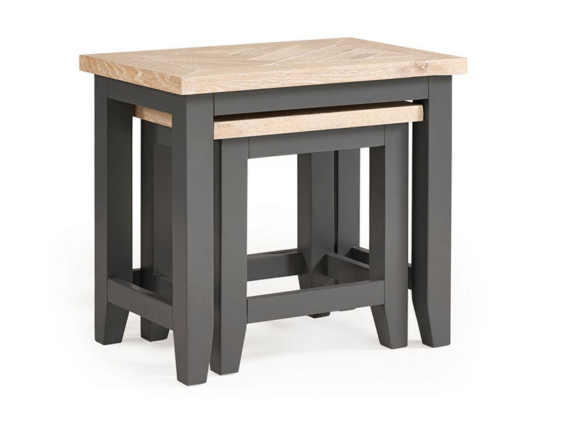 Bordeaux Nest of Tables Dark Grey