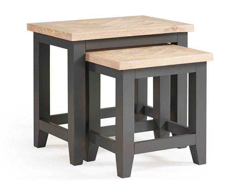 Bordeaux Nest of Tables Dark Grey