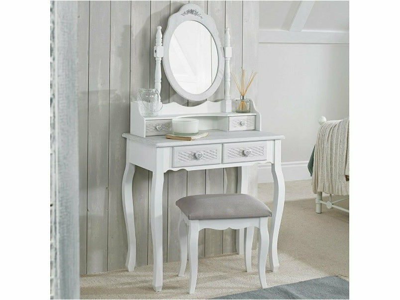 Brittany Dressing Table Mirror White-Grey