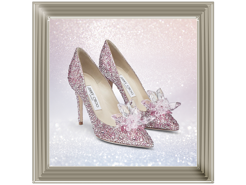 Pink sparkly high heels