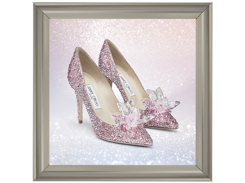 Pink sparkly high heels