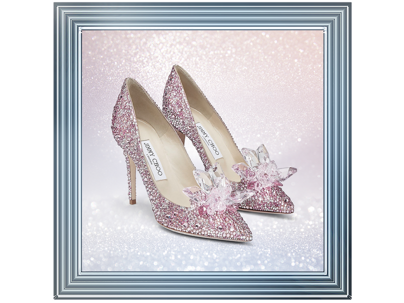 Pink sparkly high heels