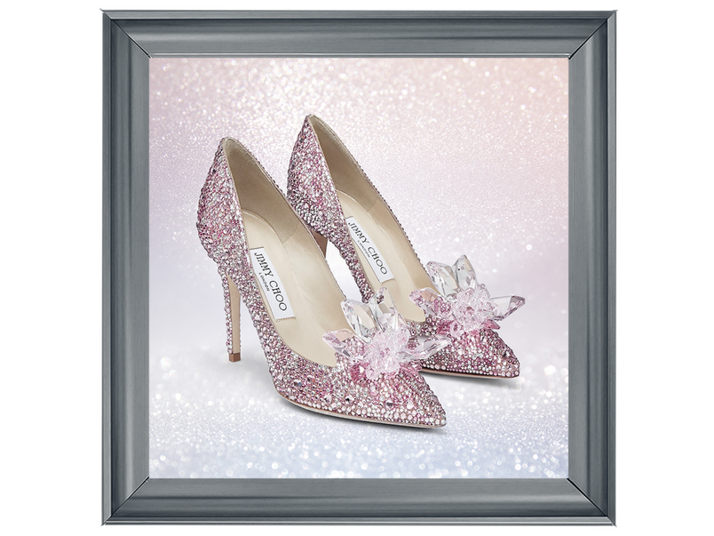 Pink sparkly high heels