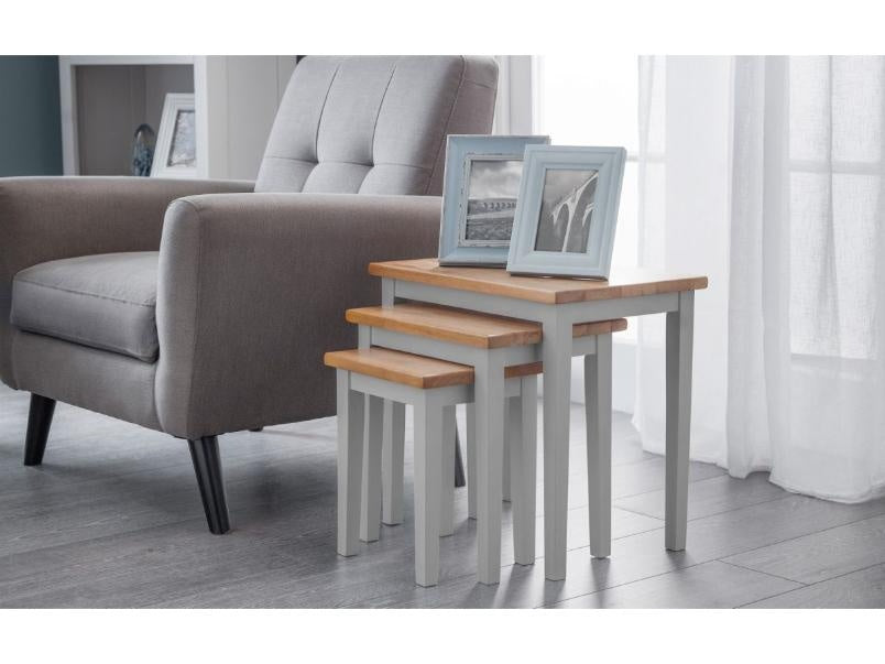 Cleo Nest of Tables Grey Oak