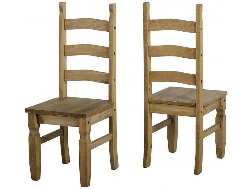 Corona Chair in Distressed Waxed Pine (Set of 2)
