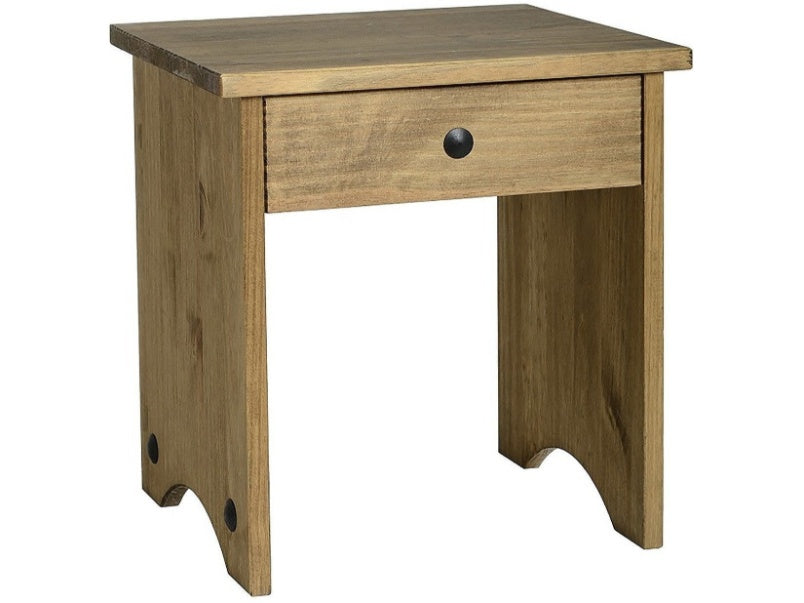 Corona Dressing Table Stool in Distressed Waxed Pine