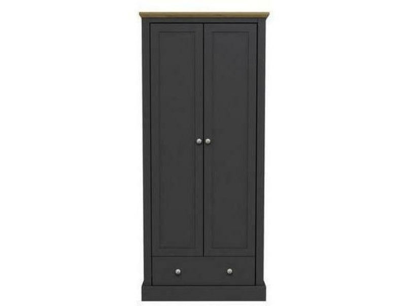 Devon 2 Door Wardrobe Charcoal