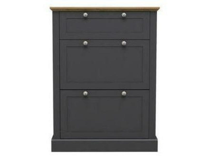 Devon Shoe Cabinet Charcoal