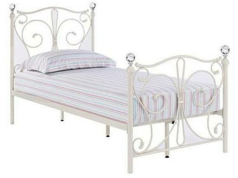 Florence 3.0 Single Bed White Metal