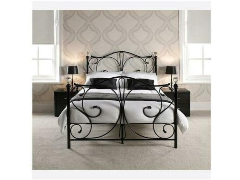 Florence 4.6 Double Bed Black Metal