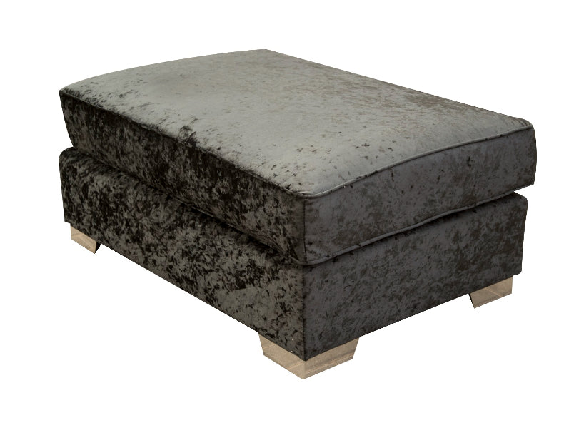 Deluxe Large Footstools Crushed Velvet