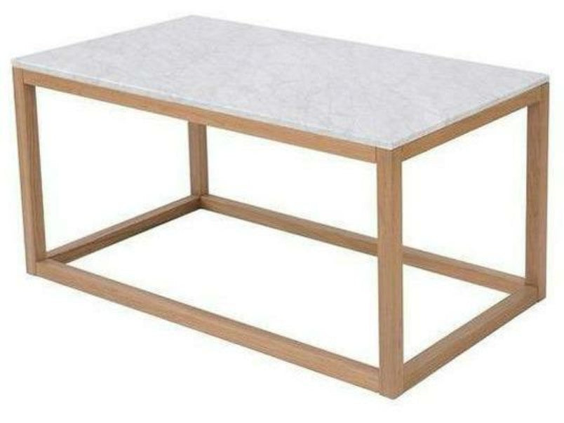 Harlow Coffee Table Oak-White Marble Top