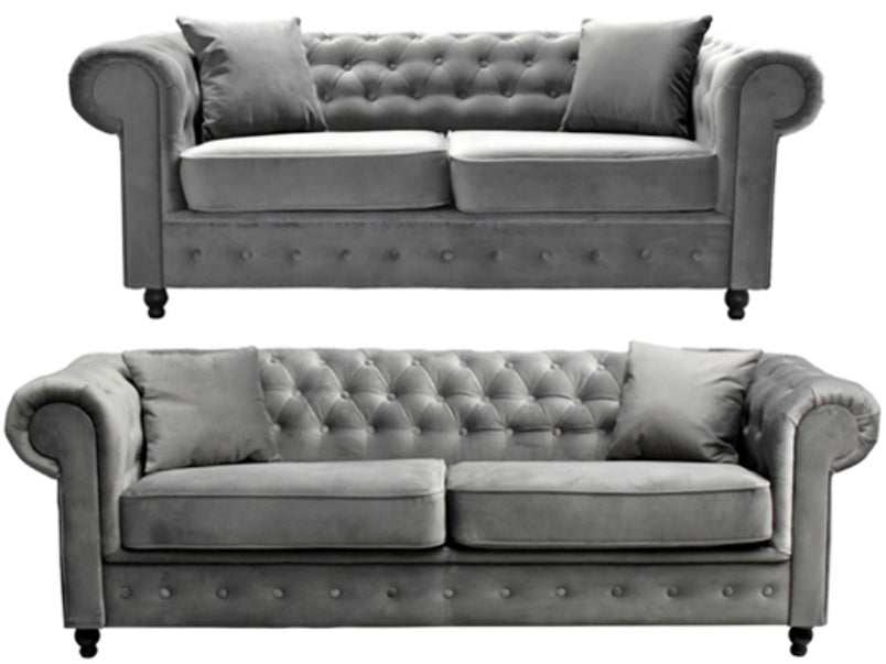 Hilton Plush Velvet 3+2 Sofa Set