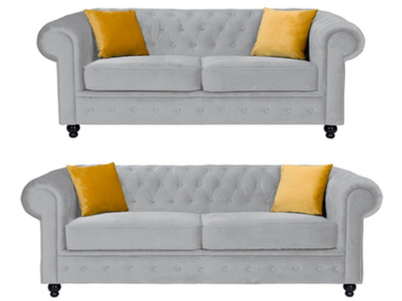 Hilton Plush Velvet 3+2 Sofa Set