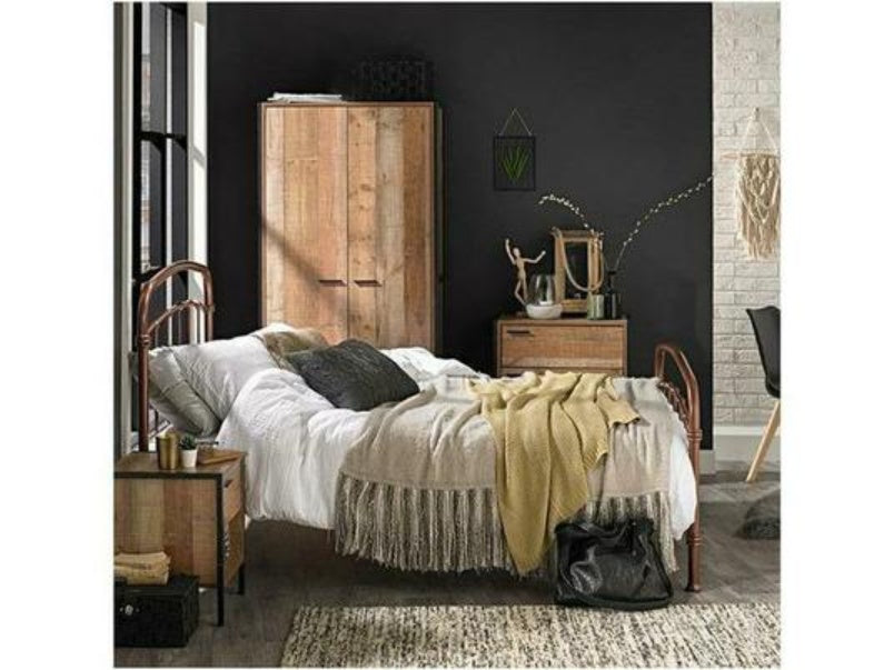 Hoxton 3 Piece Bedroom Set Distressed Oak Effect