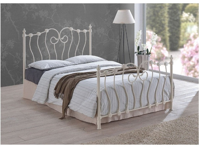 Inova Ivory Metal Frame Bed