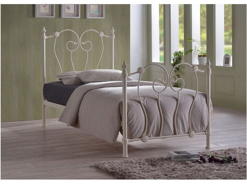 Inova Ivory Metal Frame Single Bed