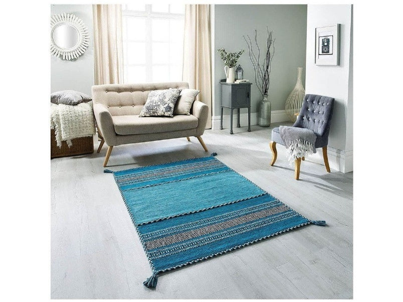 Kelim Teal Rug